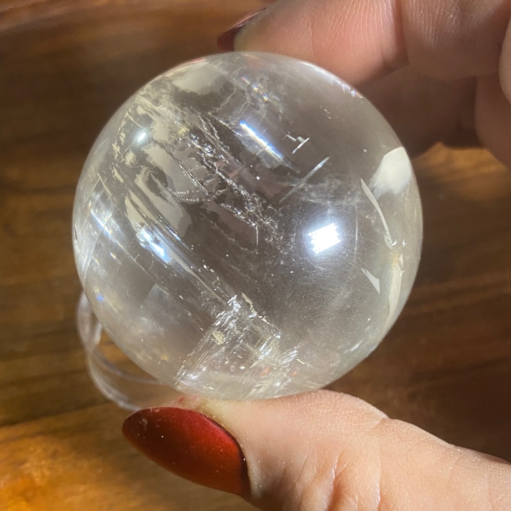 Honey calcite Crystal Sphere